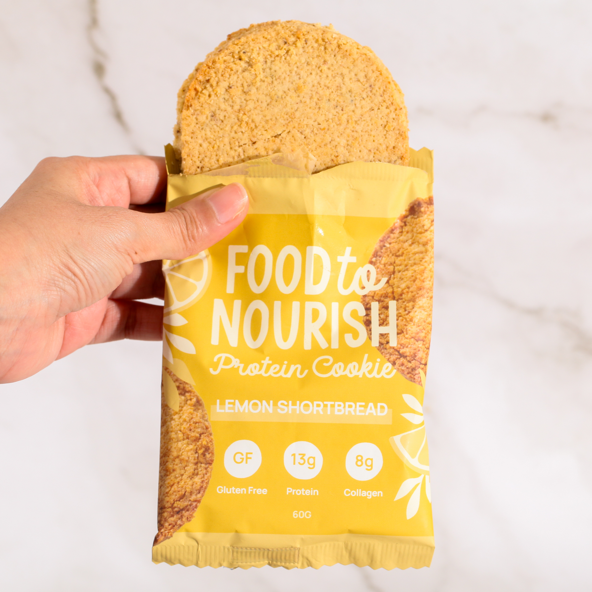 Protein Cookie Lemon Shortbread - Food to Nourish